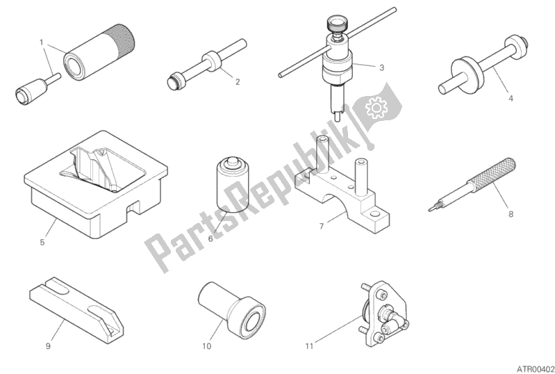 Todas las partes para 01c - Herramientas De Servicio De Taller (motor) de Ducati Superbike Panigale V4 Thailand 1100 2020